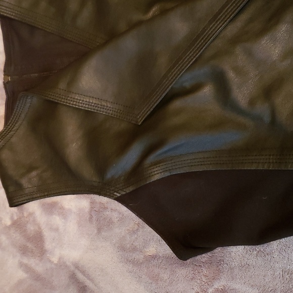 BCBG Layla faux leather dress, sz sm - Picture 3 of 7